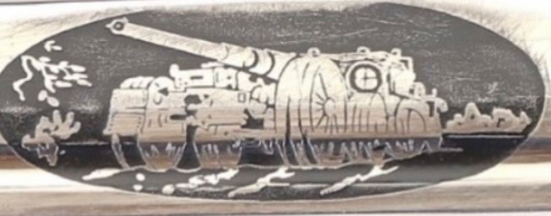 PREVIOUSLY UNPUBLISHED 
ETCH Short - Single Etch 
BLUED PANEL - OVAL 
LARGE FIELD ARTILLERY